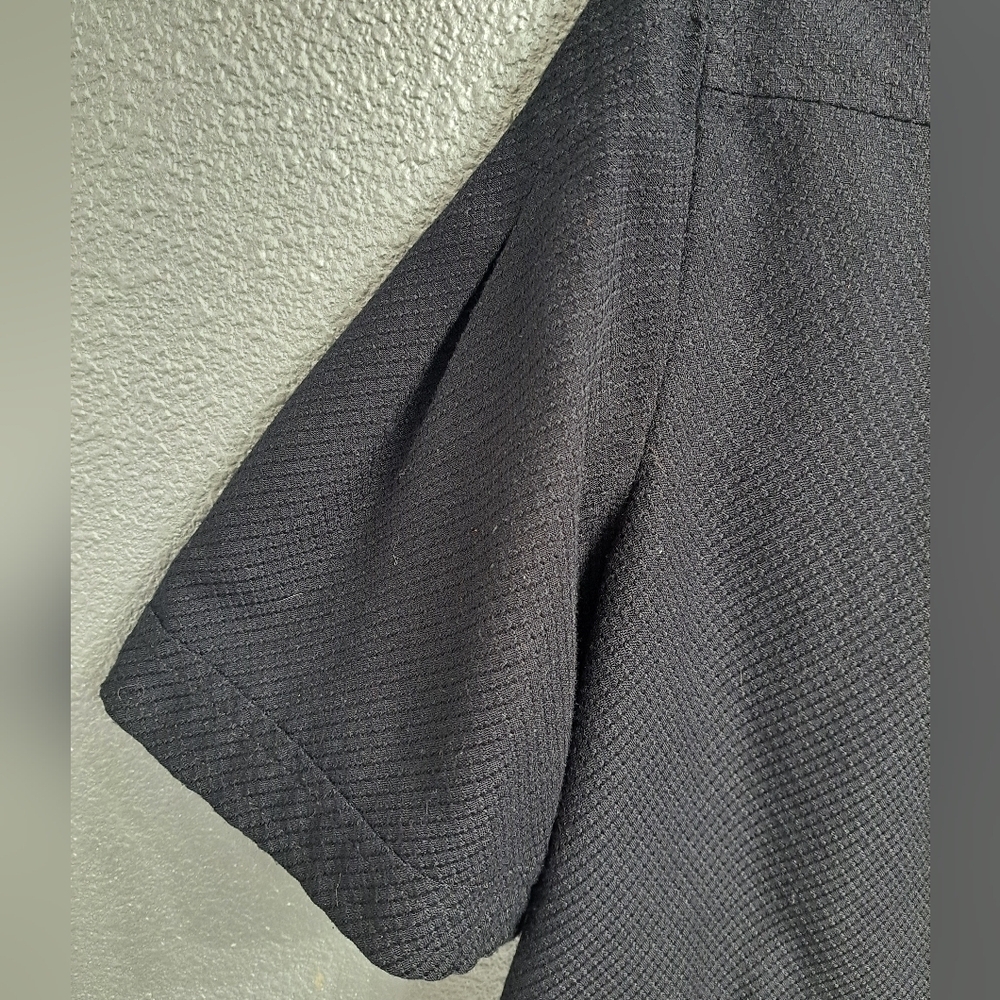 apt 9 Black Textured Cropped Zip Up Jacket Size M - Picture 12 of 13